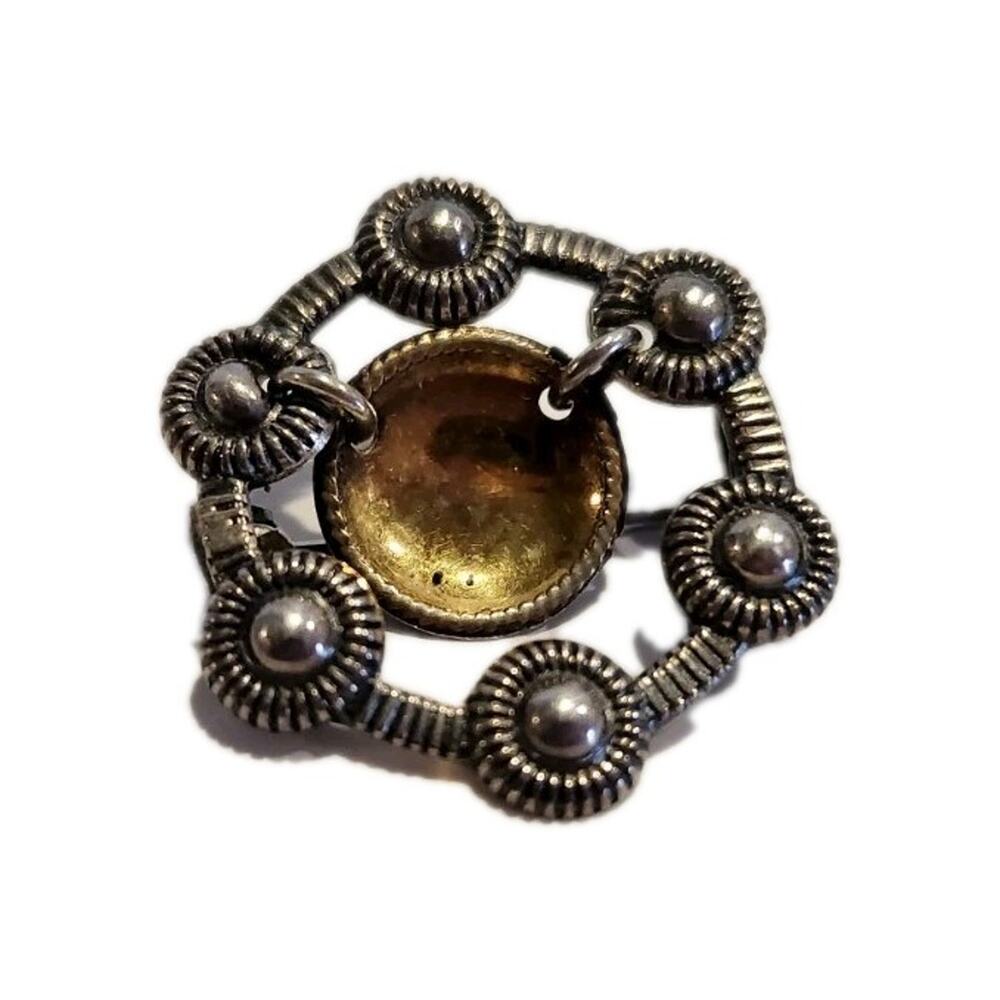 Vintage Sterling Silver Soljie Brooch Pin Bridal Norway Scandinavian Jewelry